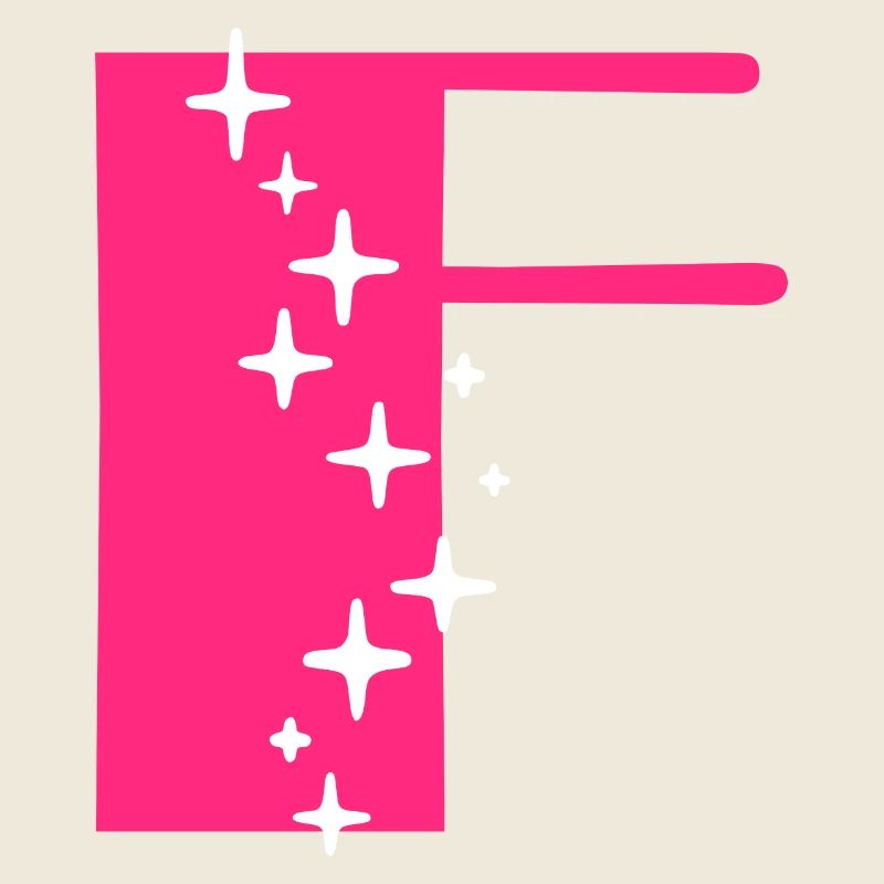 Buchstabe F Glitzer