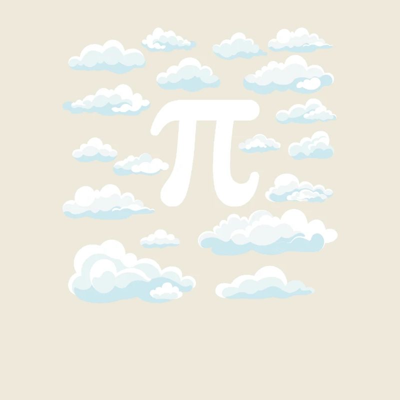 Pi Day Symbol In den Himmel Wolken Lustige Math