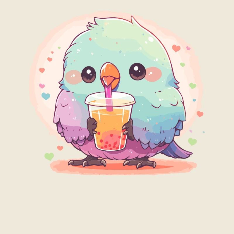 Inséparable kawaii boit Boba Bubble Tea Chibi