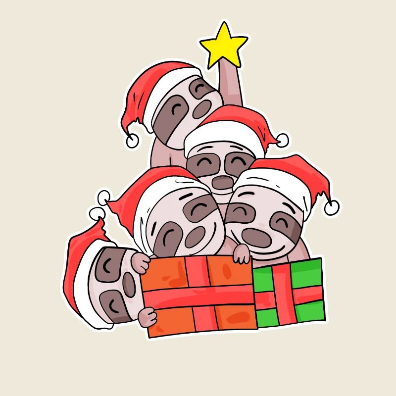 Sloth Christmas Tree Christmas