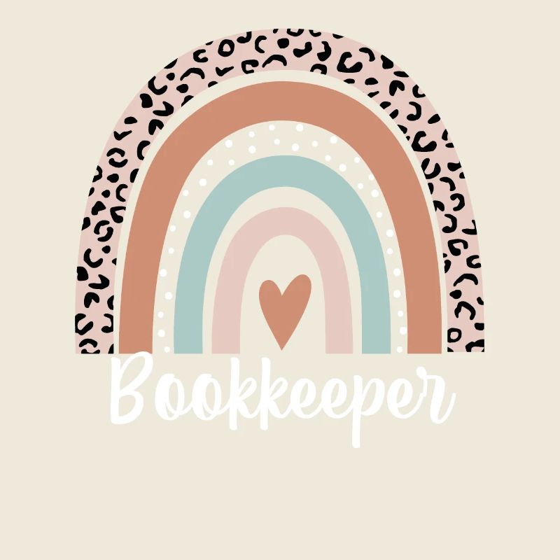 Bookkeeper Rainbow Leopard Funny Bookkeeper