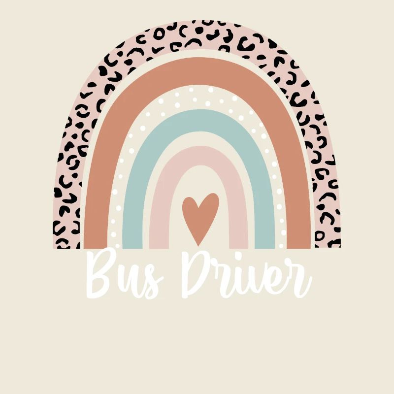 Bus Driver Rainbow Leopard Funny Bus Driver