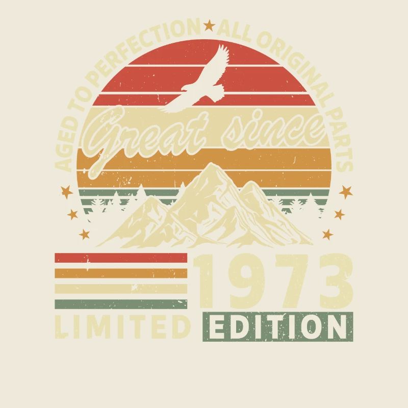 1973 Geburtstag Vintage Retro