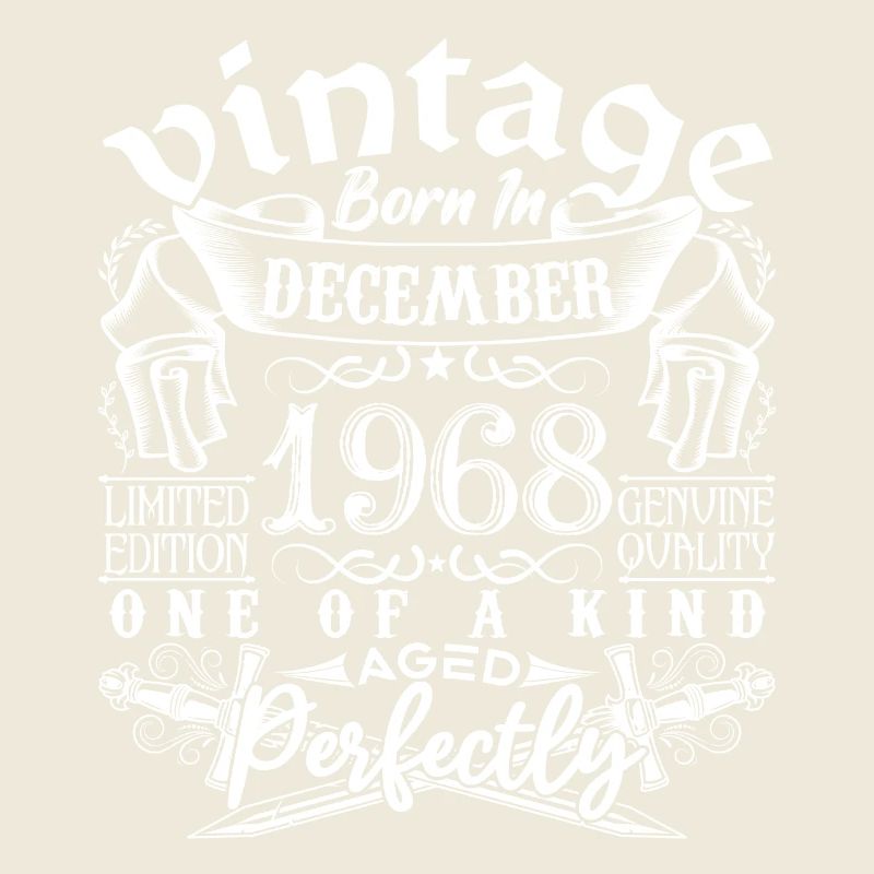 1968 December 1968 Birthday December 1968