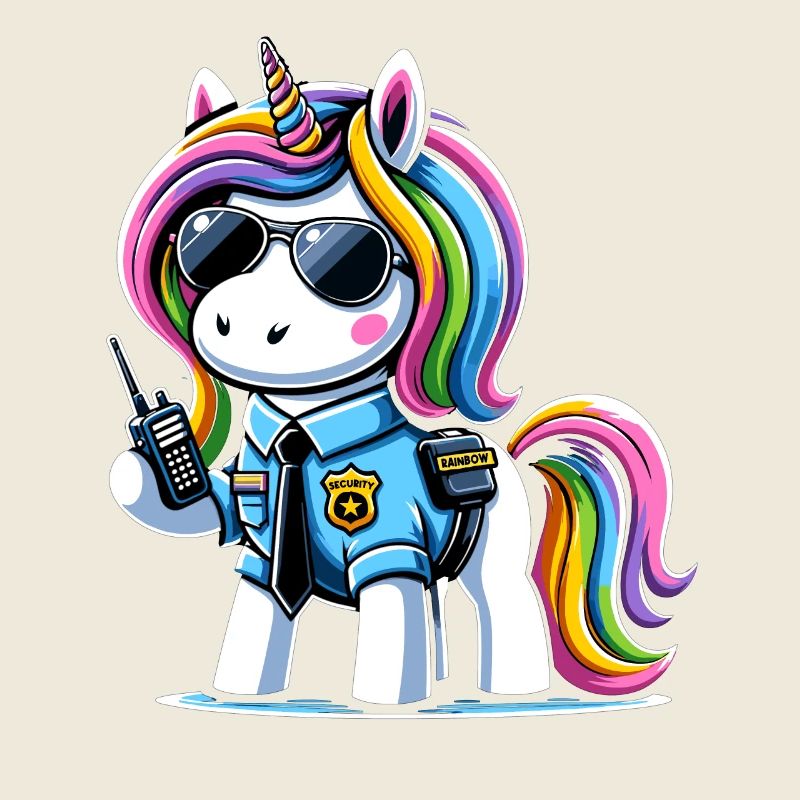 Einhorn Regenbogen Niedliches Einhorn Sicherheit