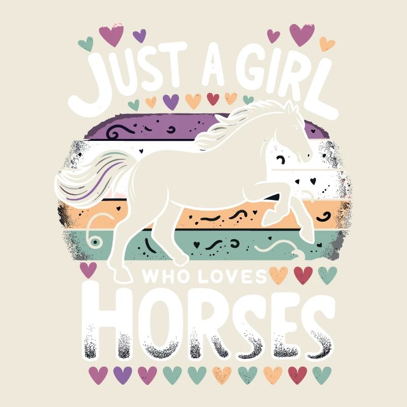 Pferdeliebhaber Geschenk Nur ein Mädchen, das Pferde liebt