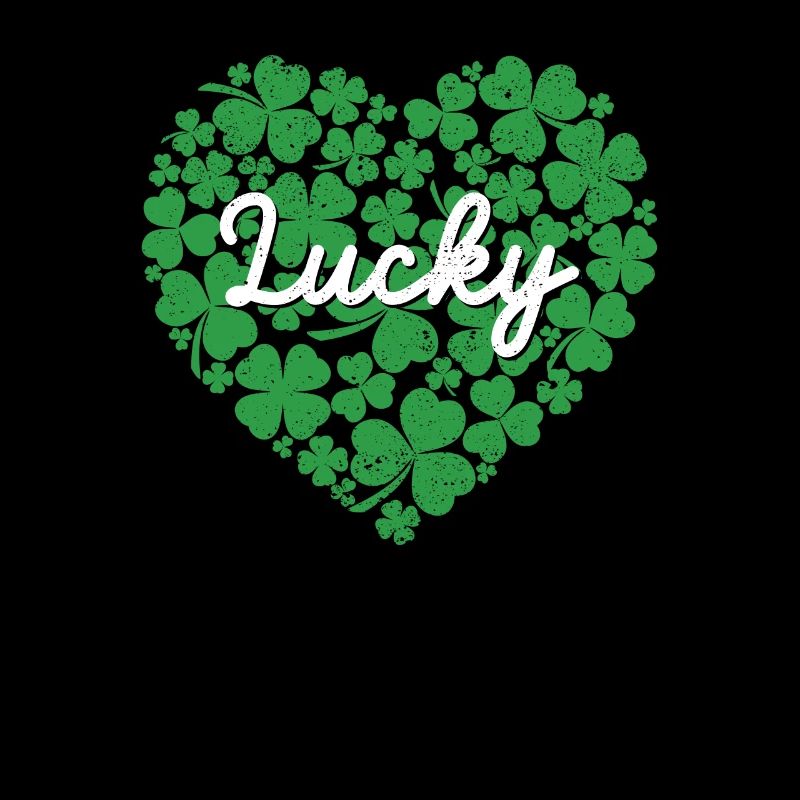 Lucky Irish Heart Shamrock trèfle à 4 feuilles