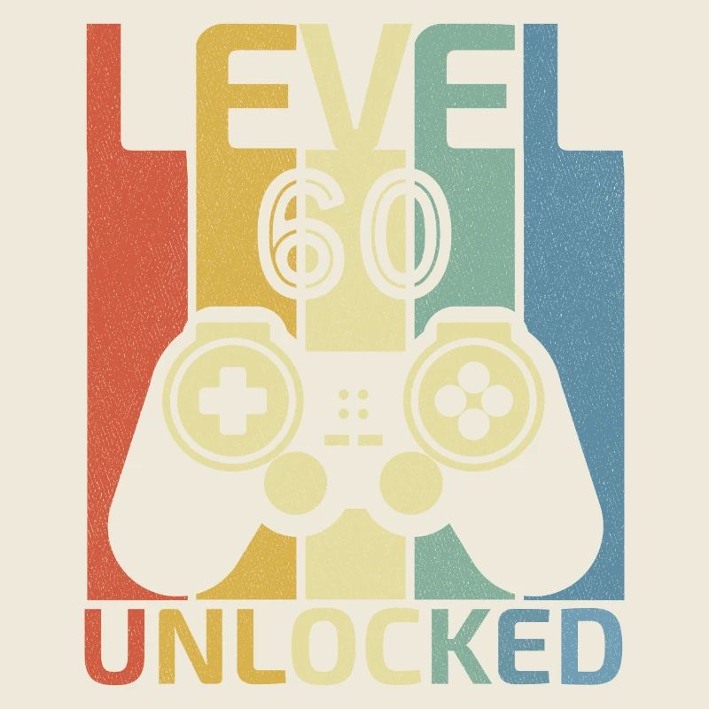 Level 60 freigeschaltet Lustiger Videospieler 60. Geburtstag