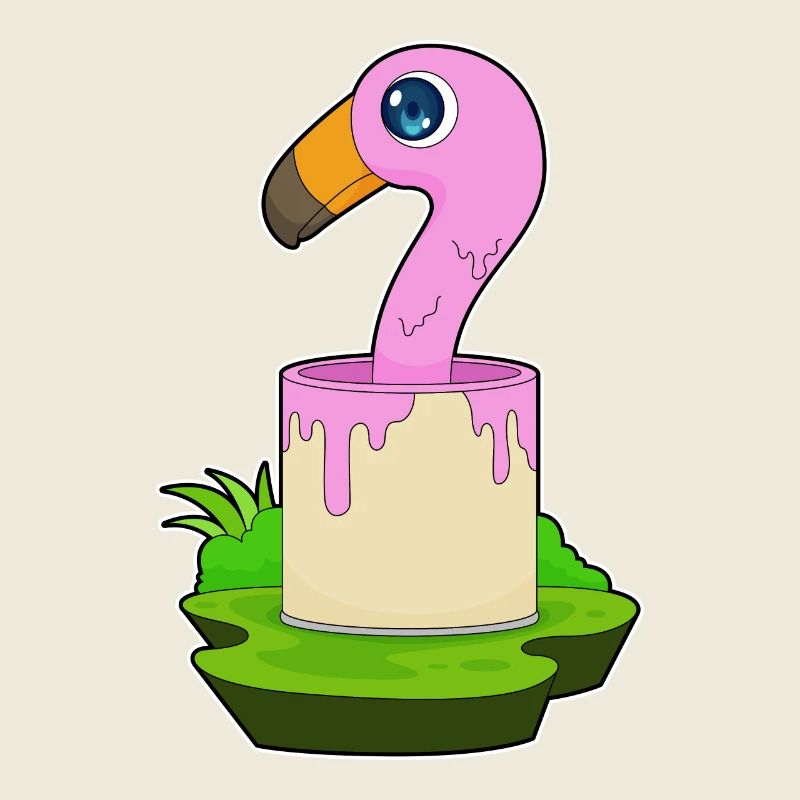 Flamingo Painter Paint Seau de peinture