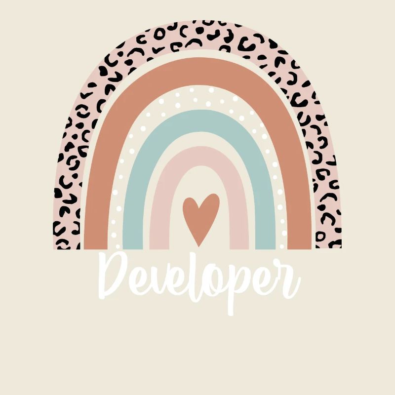 Developer Rainbow Leopard Funny Developer