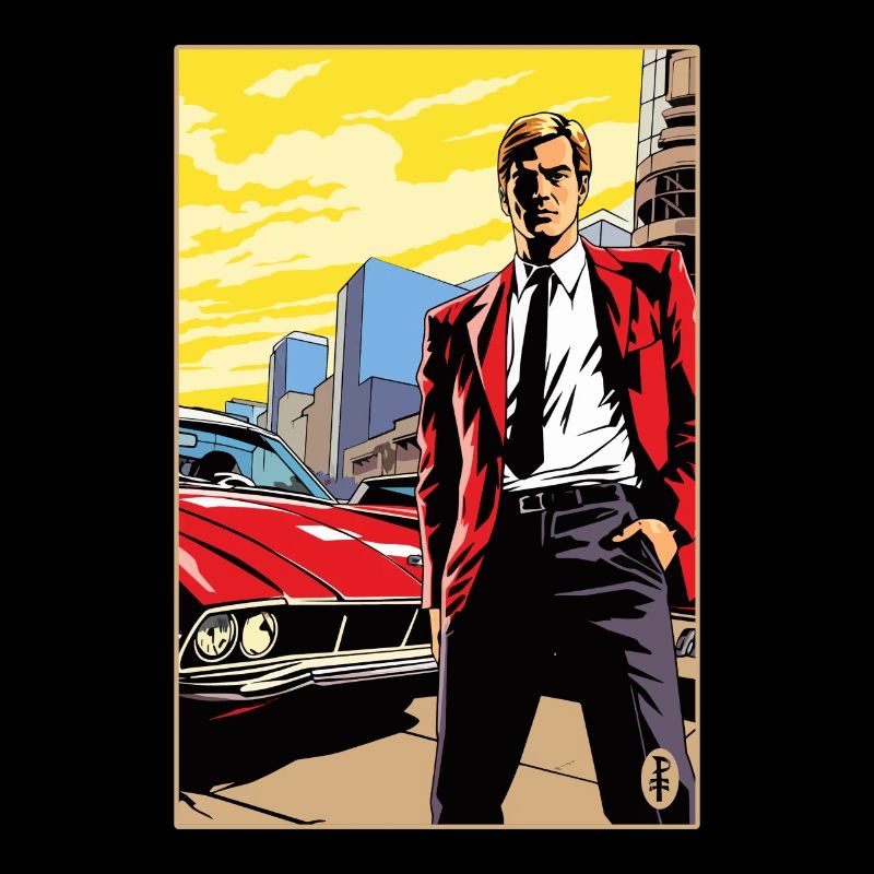 Popart Cartoon Traum-Ehepartner Mr. Handsome Man