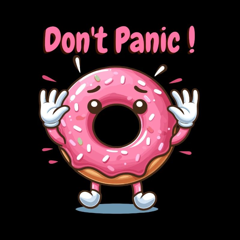 Don't Panic Pink Donut