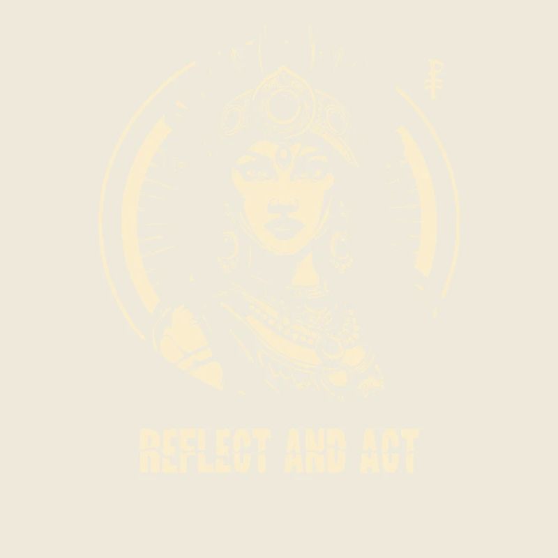 Reflektiere und handle, indigene Frau