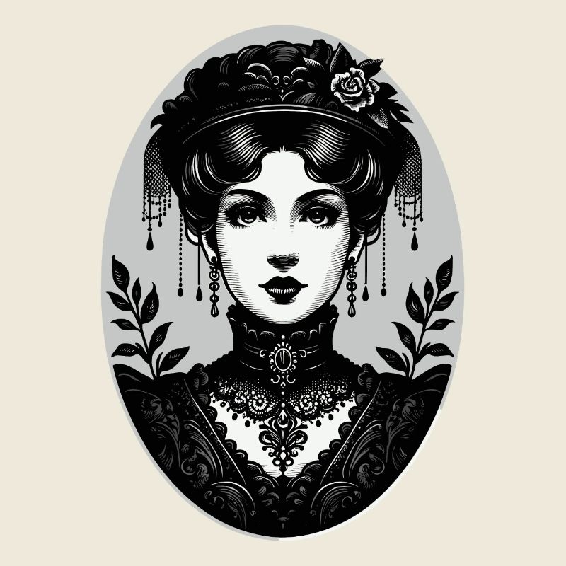 Victorian Gothic Woman Portrait
