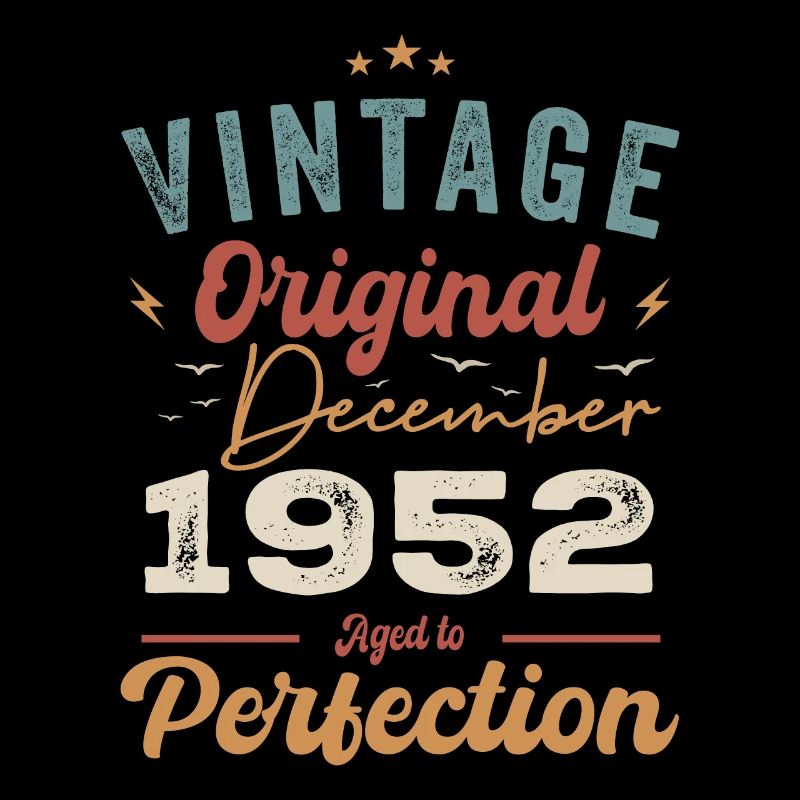 Vintage Geburtstag - Dezember 1952 - Geschenkidee