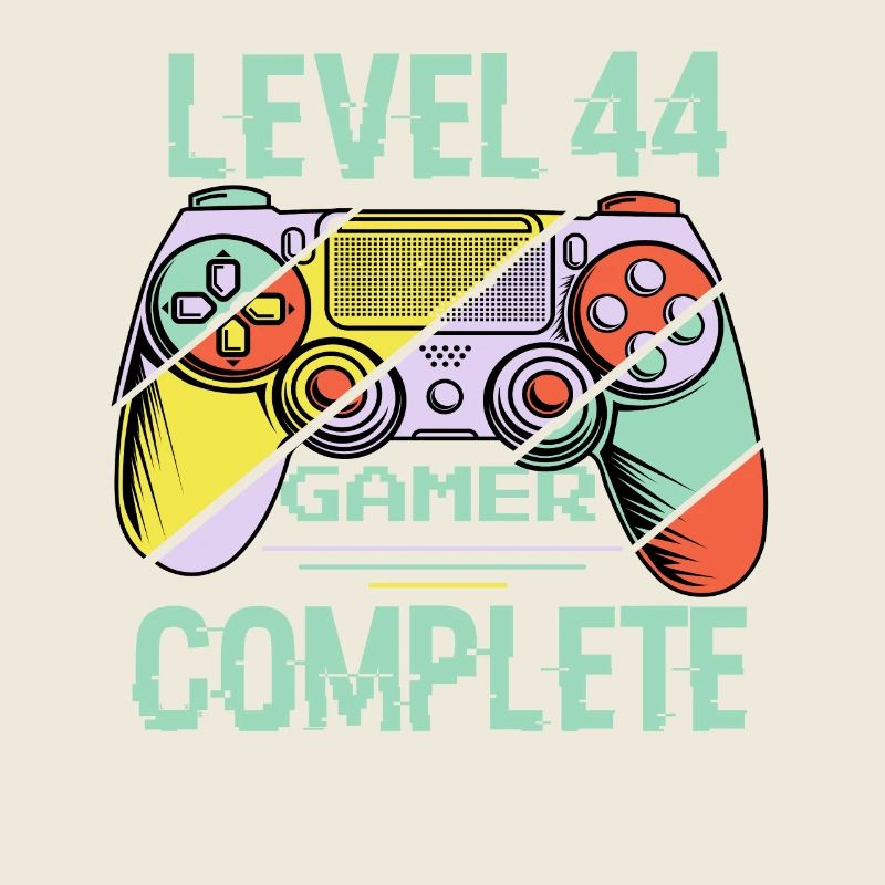 Niveau 44 complète 44 Ans Gamer Level 44 Complete