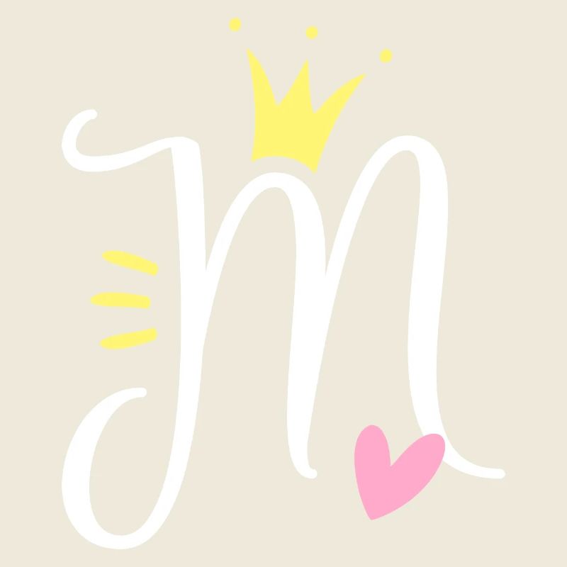 Lettre M Lettre initiale Couronne