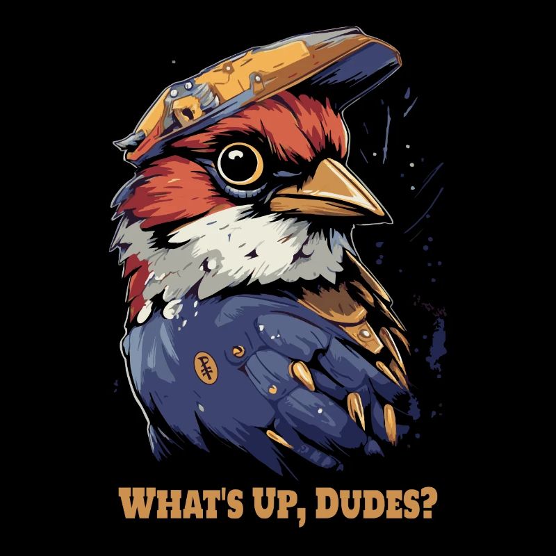 Oiseau cool avec style : Quoi de neuf, les gars ?