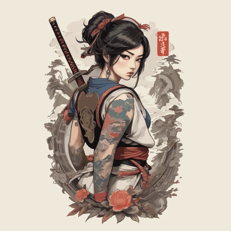 Japanese samurai ninja woman