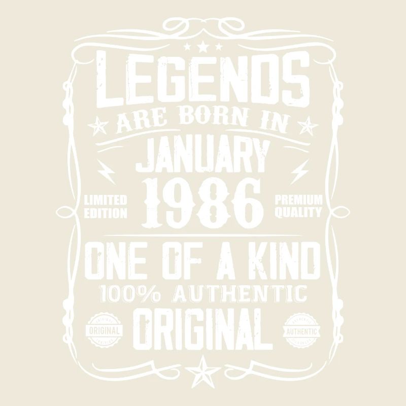 Birthday gift born in January 1986