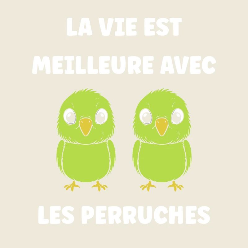 Oiseaux perruches humour petite perruche