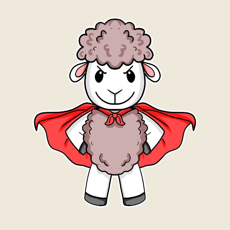 Mouton super-héros héros Motif