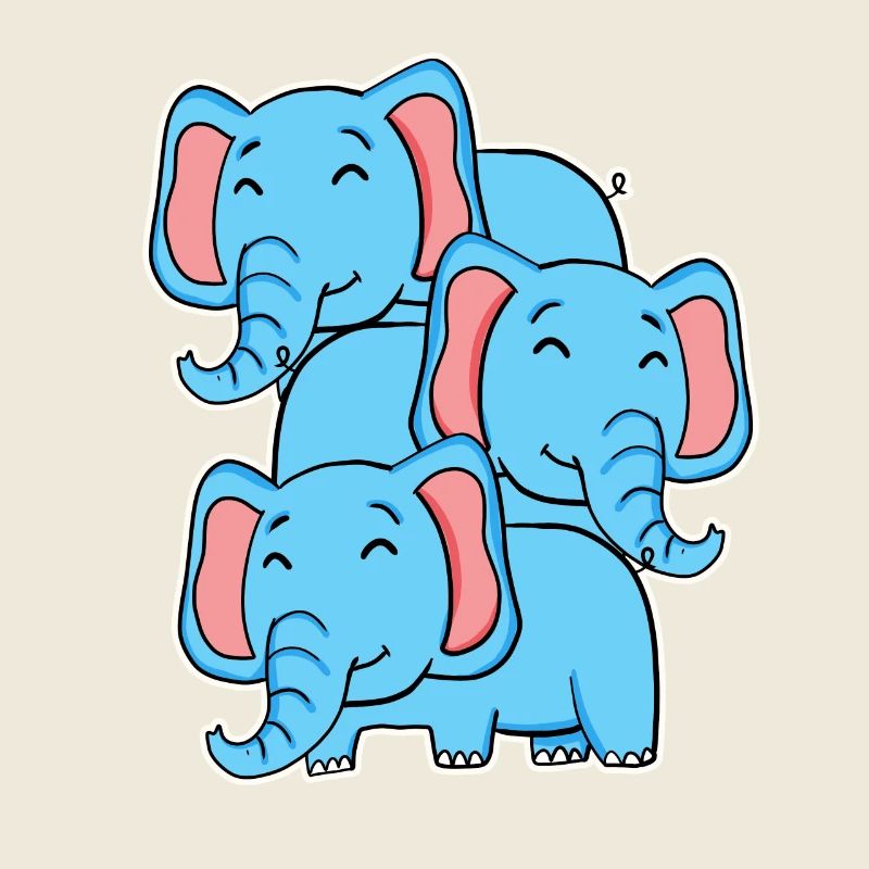 Cute Elephant - Elephant Motif