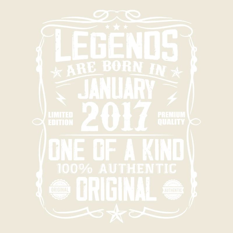 Geburtstagsgeschenk geboren im Januar 2017