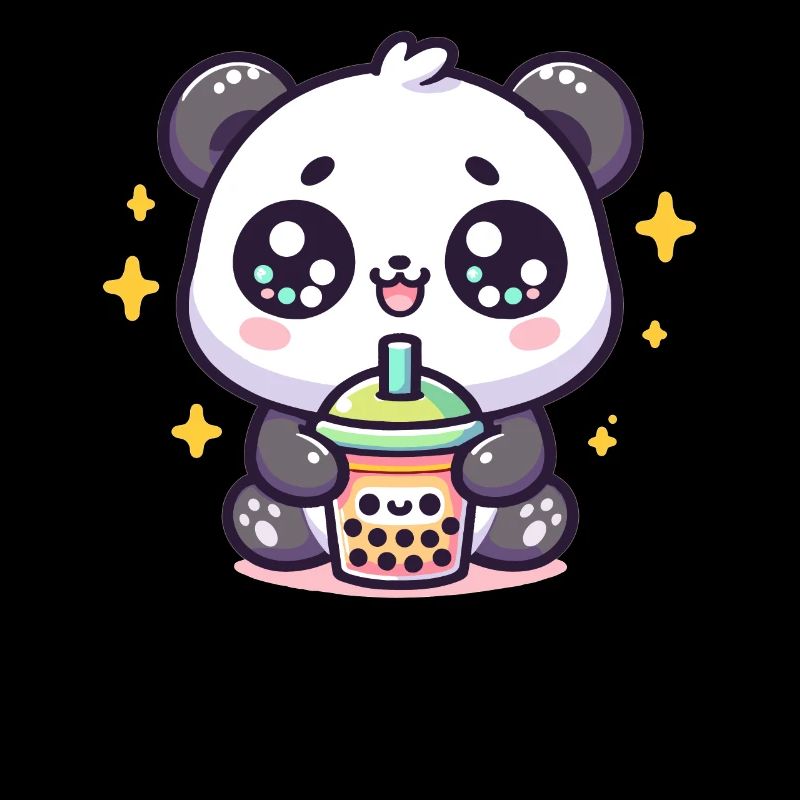 Panda Bubble Tea Boba Kawaii