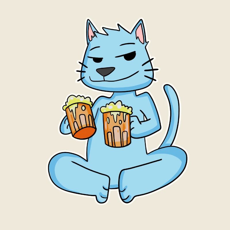 Chat à la bière