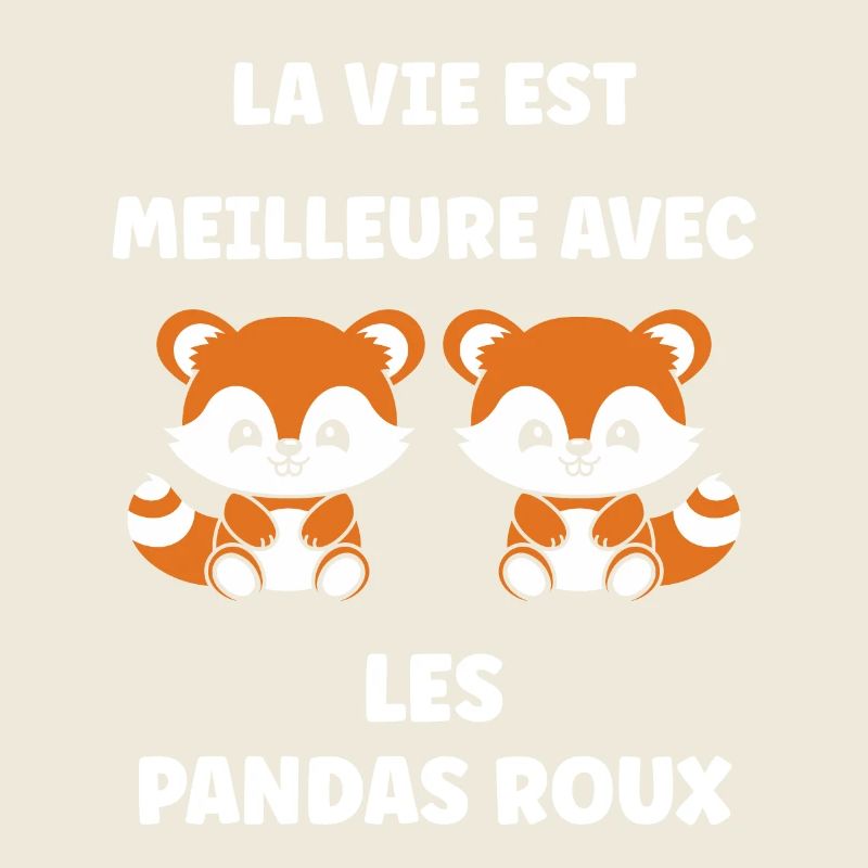 Renard amour Petit panda roux
