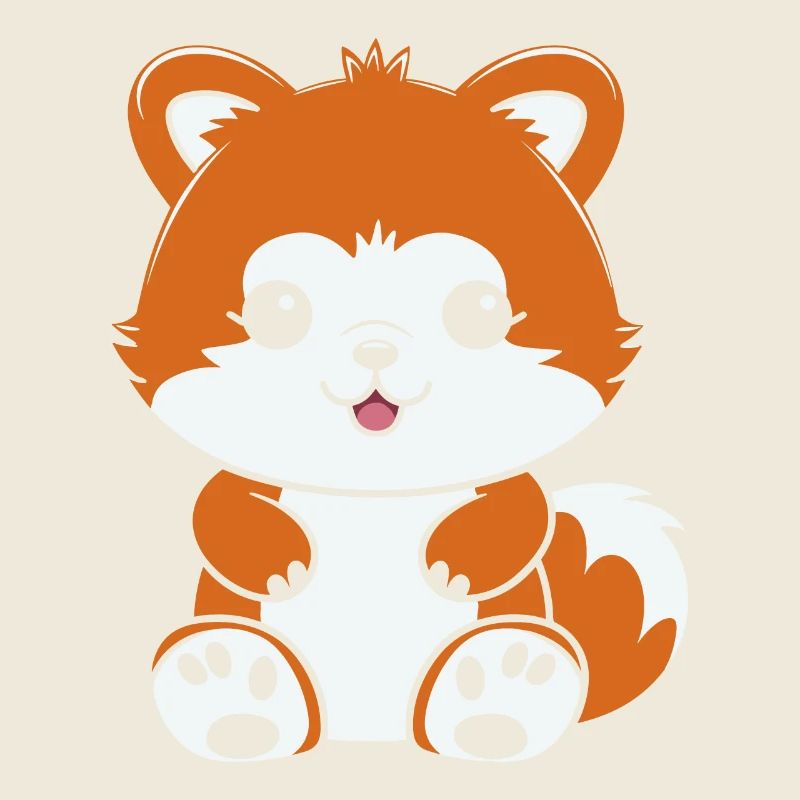 Fuchs liebt den kleinen roten Panda