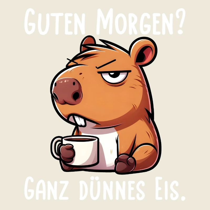 Capybara Guten Morgen Ganz Dünnes Eis
