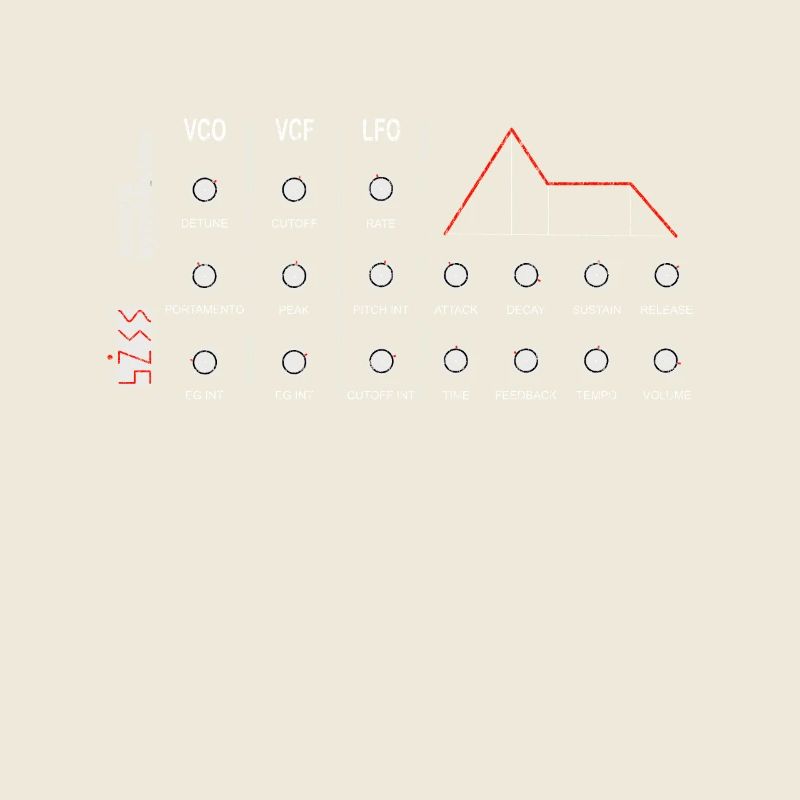 Synthesizer Anlog Synth Pots DJ Studio Techno
