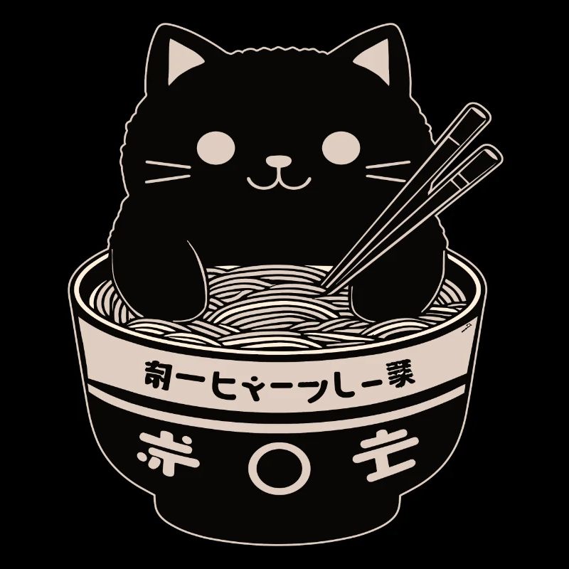 Ramen Powered Cat , classic