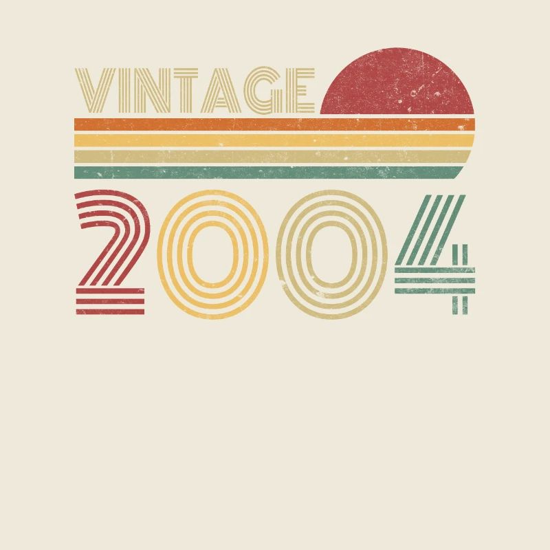 Millésime 2004 Vintage Anniversaire Rétro