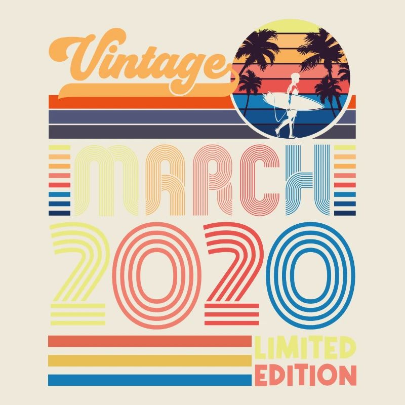 Anniversaire mars 2020.Cadeau Mars 2020.March 2020