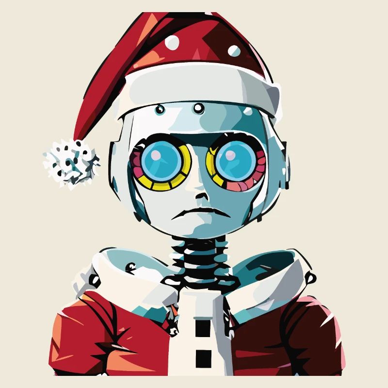 Robot déguisé en Père Noël