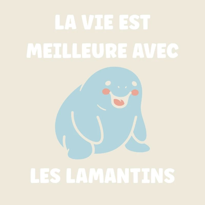 Drôle bébé minimaliste simple petit lamantin