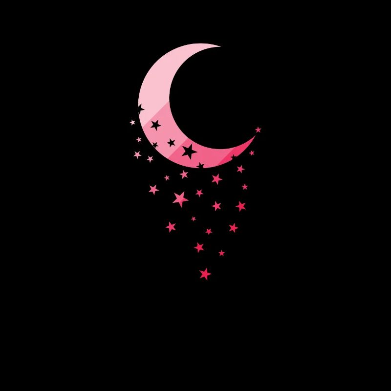 Lune avec astérisque ciel nocturne