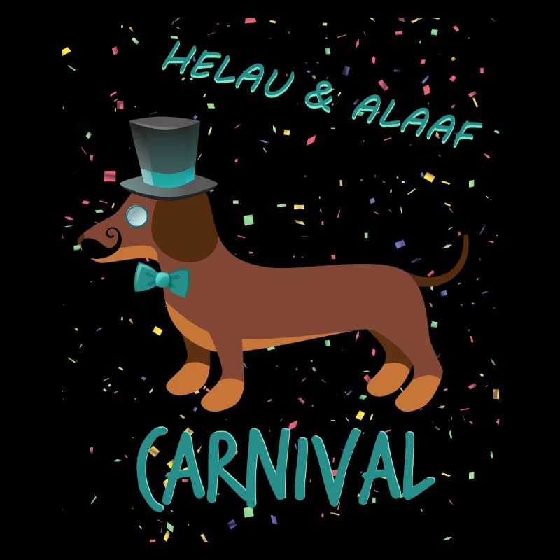 Gentleman, Dackel, Karneval, Fasching, Helau Alaaf
