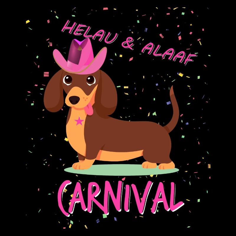 Dackel, Karneval, Fasching, Helau, Alaaf, Western