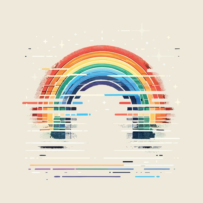 Regenbogen Stern Glitzer