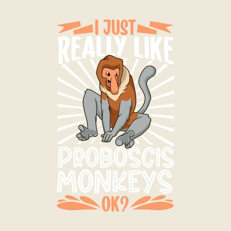J’adore les singes proboscis - singe proboscis