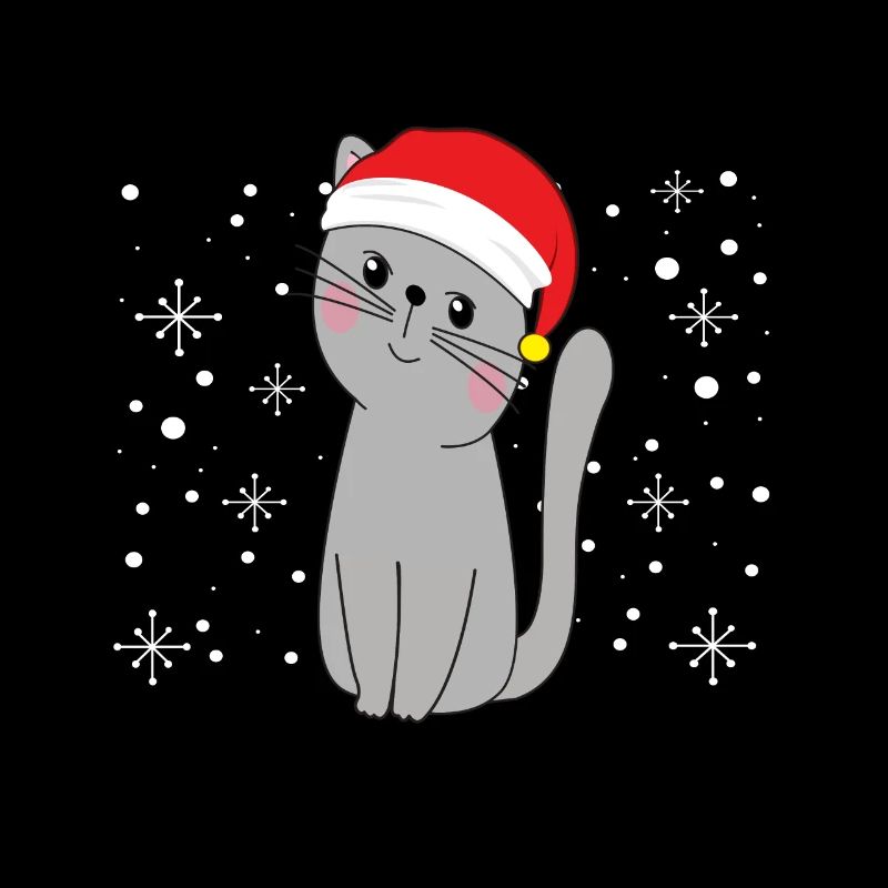 Cat With Christmas Hat cats Lover Gift Idea
