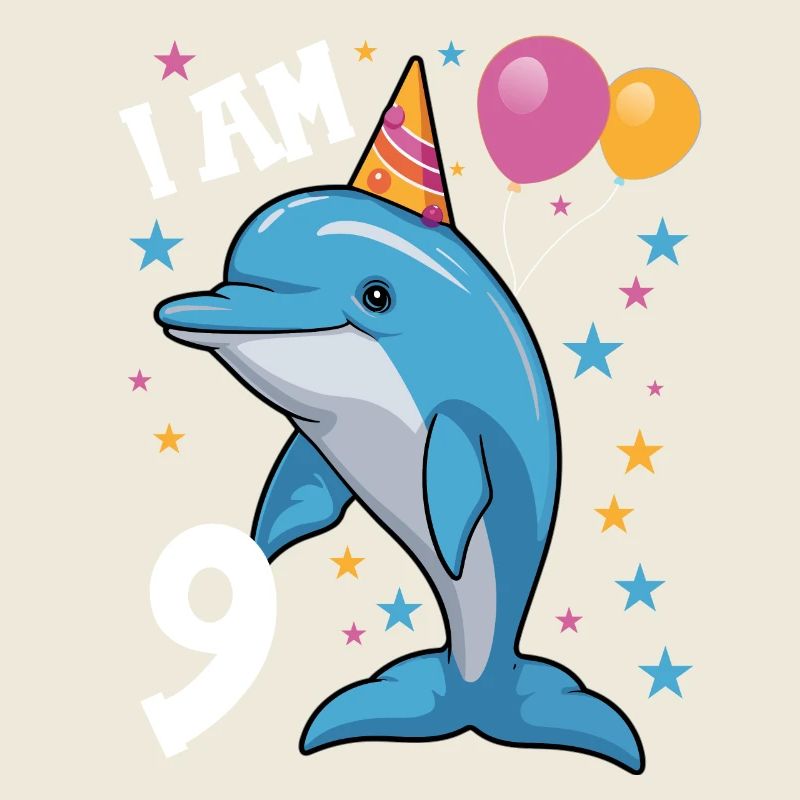 J’ai 9 ans Dauphins Dauphin 9ème anniversaire