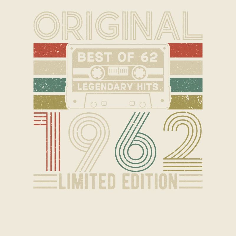1962 Vintage anniversaire légendes