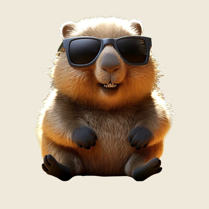 Wombat avec lunettes de soleil Australie Wombats mignons