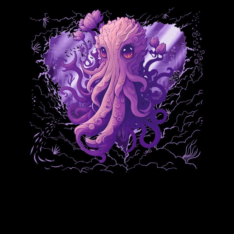 Palette rose poulpe Kraken super mignon