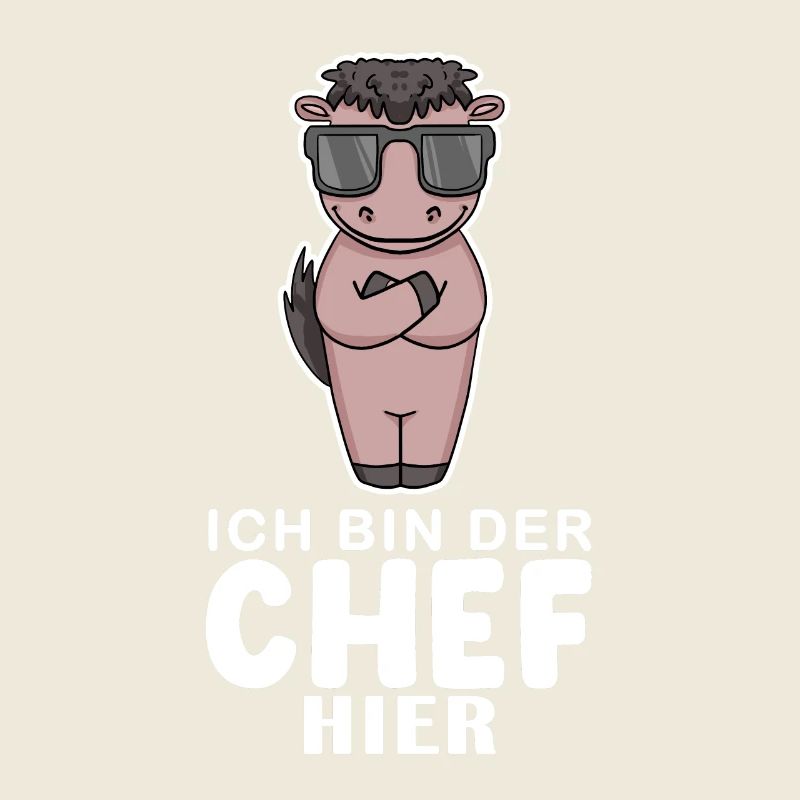 Chef Spruch Anführer Pferd Motiv